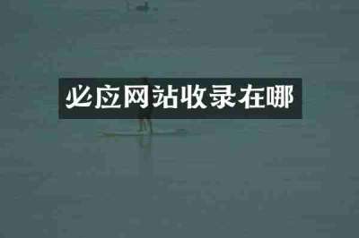 必应网站收录在哪