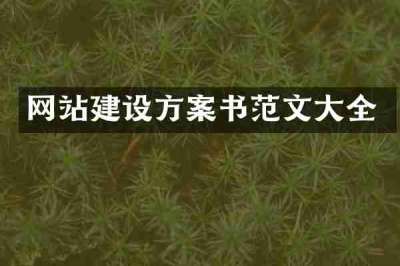 网站建设方案书范文大全