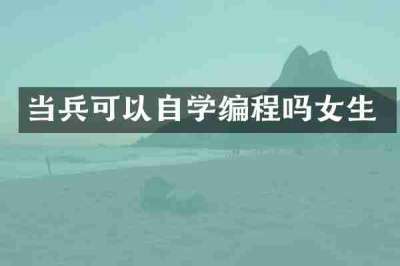 当兵可以自学编程吗女生