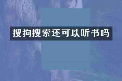 搜狗搜索还可以听书吗
