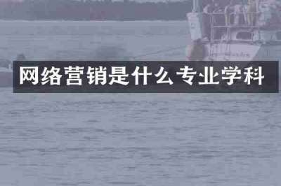网络营销是什么专业学科