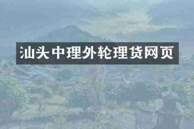 汕头中理外轮理货网页