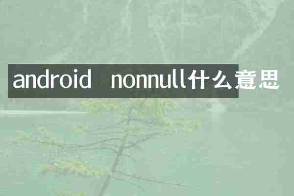 android nonnull什么意思