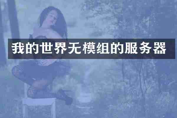 我的世界无模组的服务器