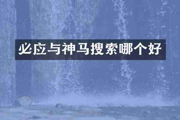 必应与神马搜索哪个好
