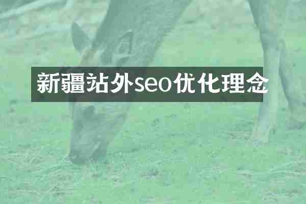 新疆站外seo优化理念