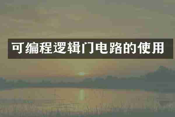 可编程逻辑门电路的使用