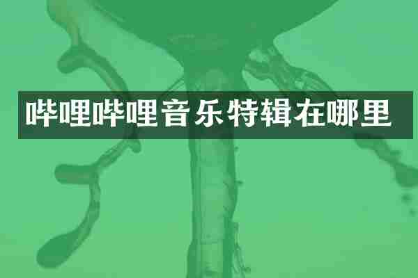 哔哩哔哩音乐特辑在哪里