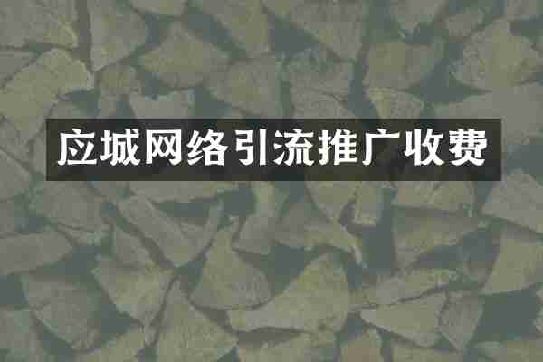 应城网络引流推广收费