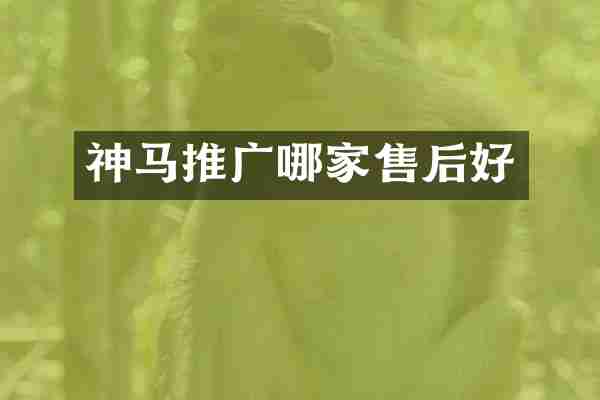 神马推广哪家售后好