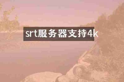 srt服务器支持4k