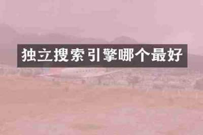 独立搜索引擎哪个最好