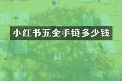 小红书五金手链多少钱