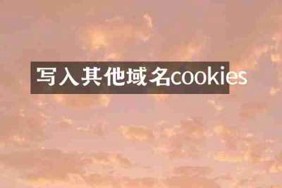 写入其他域名cookies
