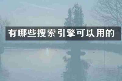 有哪些搜索引擎可以用的