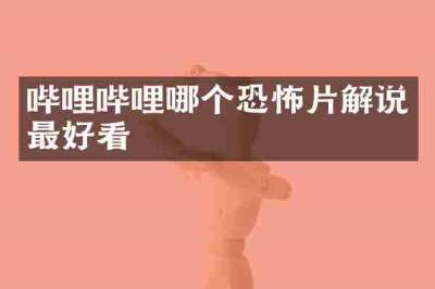 哔哩哔哩哪个恐怖片解说最好看