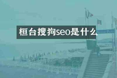 桓台搜狗seo是什么
