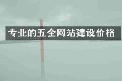 专业的五金网站建设价格