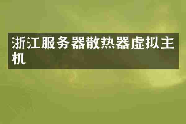 浙江服务器散热器虚拟主机