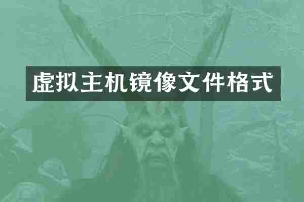 虚拟主机镜像文件格式