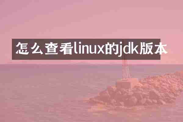 怎么查看linux的jdk版本