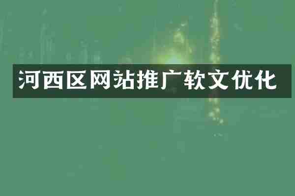 河西区网站推广软文优化