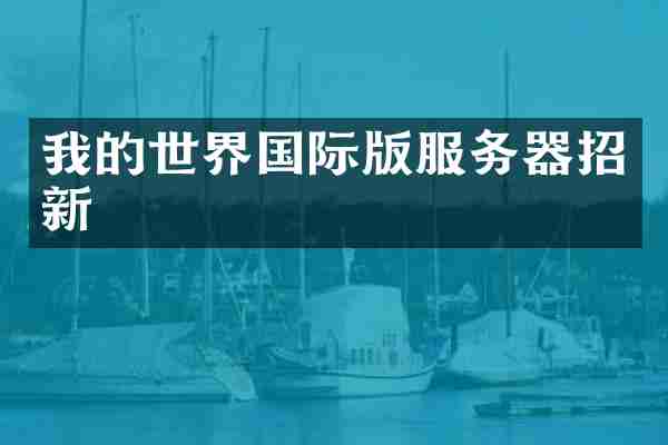 我的世界国际版服务器招新