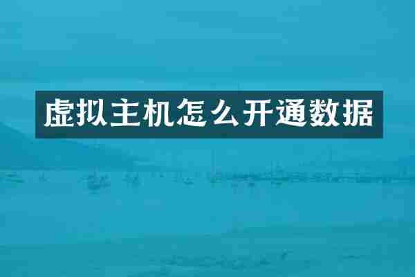 虚拟主机怎么开通数据