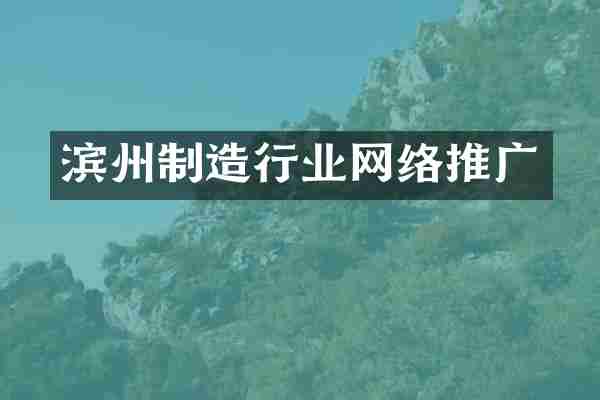 滨州制造行业网络推广