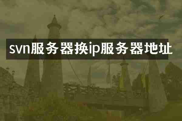 svn服务器换ip服务器地址