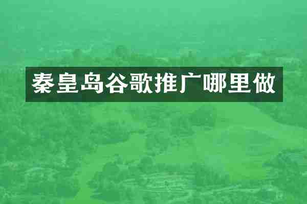 秦皇岛谷歌推广哪里做