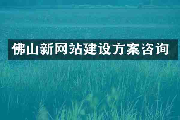 佛山新网站建设方案咨询