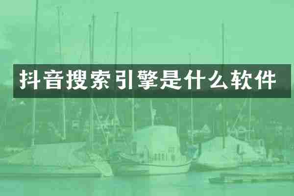 抖音搜索引擎是什么软件