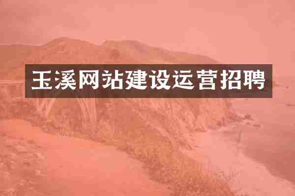 玉溪网站建设运营招聘