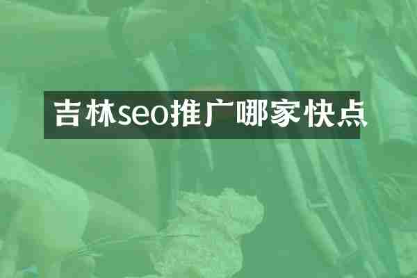 吉林seo推广哪家快点