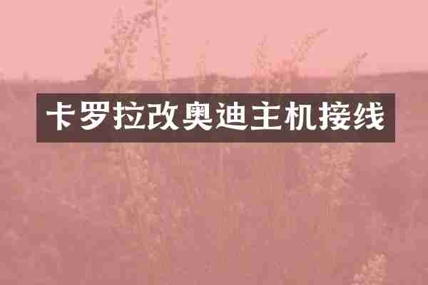 卡罗拉改奥迪主机接线