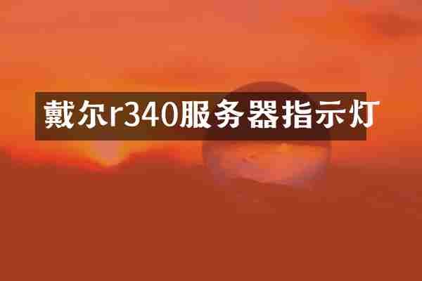戴尔r340服务器指示灯