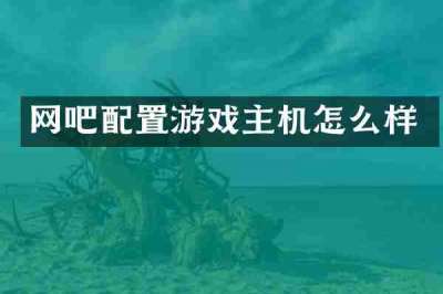 网吧配置游戏主机怎么样