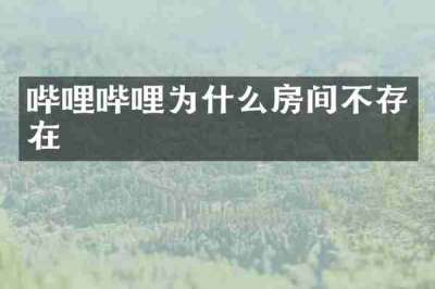哔哩哔哩为什么房间不存在