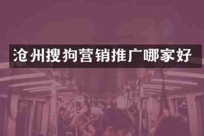 沧州搜狗营销推广哪家好