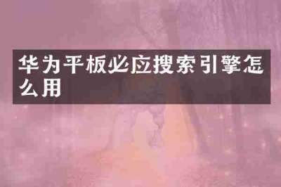 华为平板必应搜索引擎怎么用