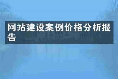 网站建设案例价格分析报告