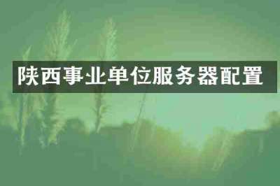 陕西事业单位服务器配置