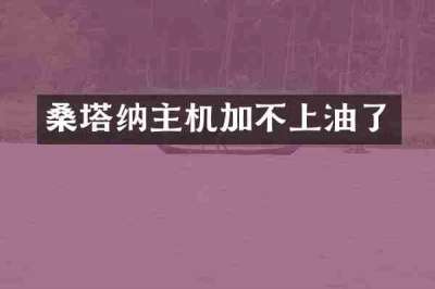 桑塔纳主机加不上油了