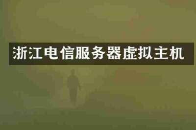 浙江电信服务器虚拟主机