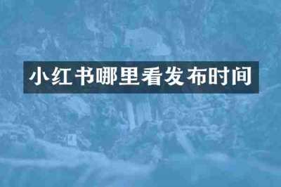 小红书哪里看发布时间