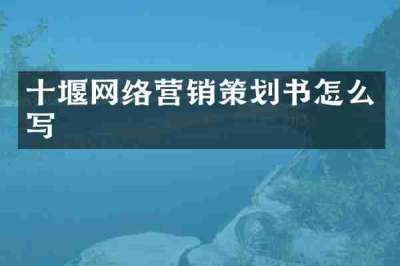 十堰网络营销策划书怎么写