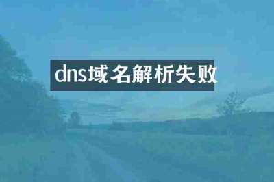 dns域名解析失败