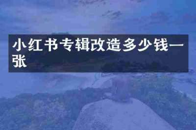 小红书专辑改造多少钱一张