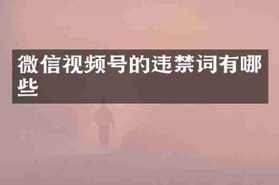 微信视频号的违禁词有哪些